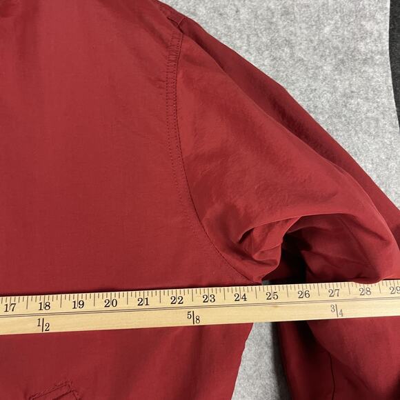 VTG J Crew Oarsman Bomber Jacket Mens Medium Red Fleece Lined Full Zip 90s USA - Picture 4 of 14